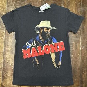 Posty Co. Post Malone Black Cotton Graphic Band  Tee T-Shirt
